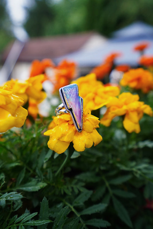 Lilac Flash Bolt Ring - Size 8 3/4