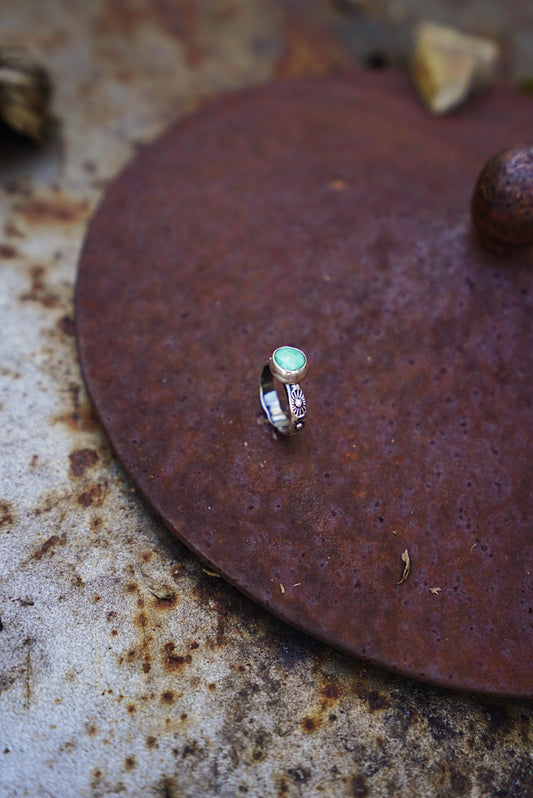 Emerald Valley Turquoise Stacker Ring - Size 5 3/4