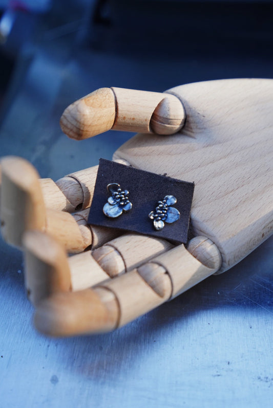 Casted Sedum Coral Reef Studs #1