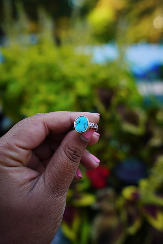 Golden Hills Turquoise Stacker Ring - Size 5.75