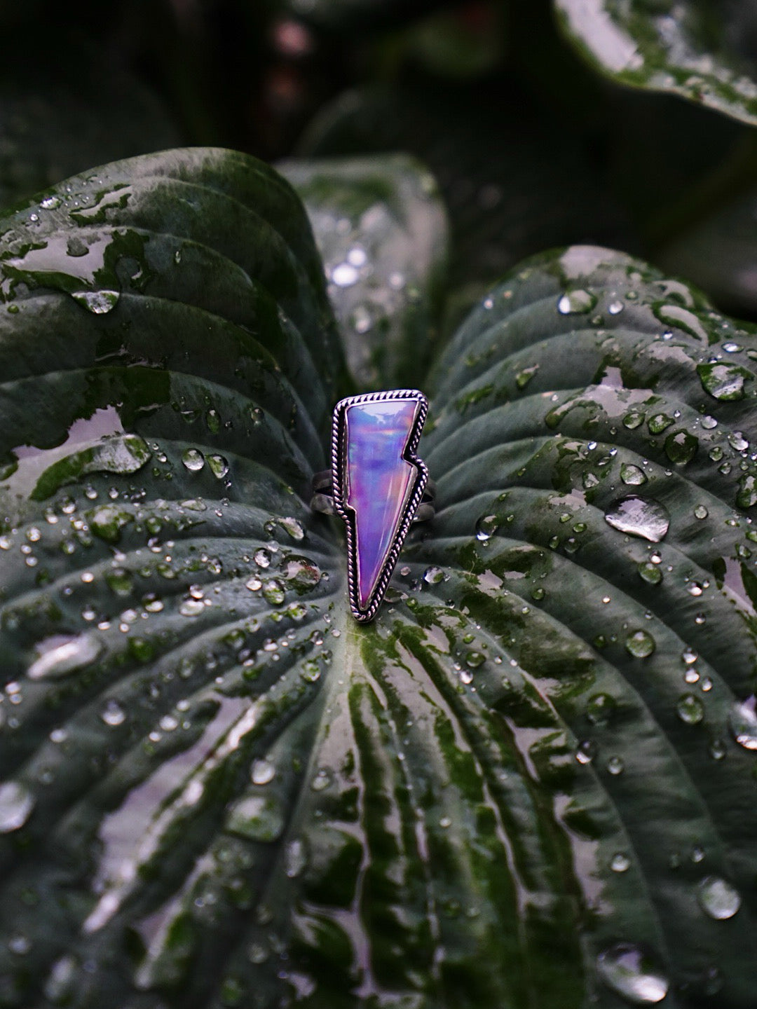 Lilac Flash Bolt Ring - Size 8 3/4