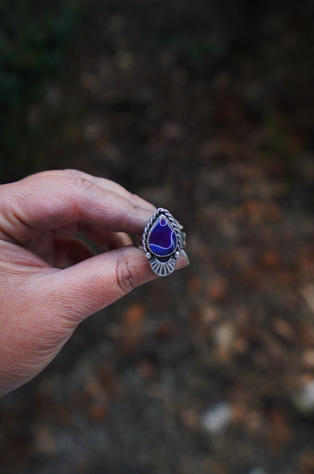 Blueberry Swirl Ring - Sz 7.25