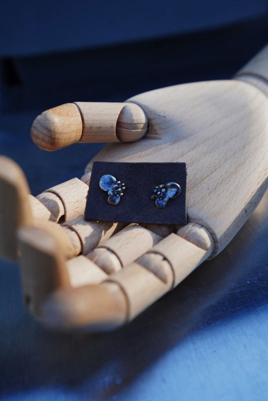 Casted Sedum Coral Reef Studs #2