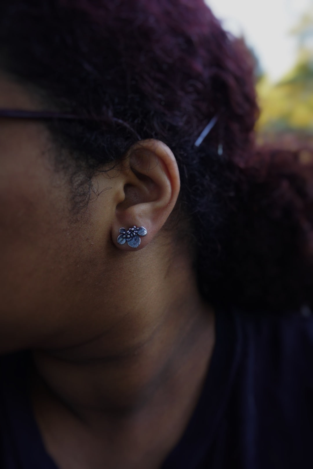 Casted Sedum Coral Reef Studs #1