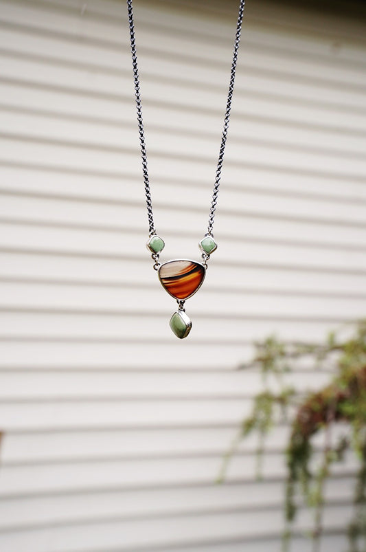 Ember & Moss | Montana Agate & Sonoran Turquoise Necklace