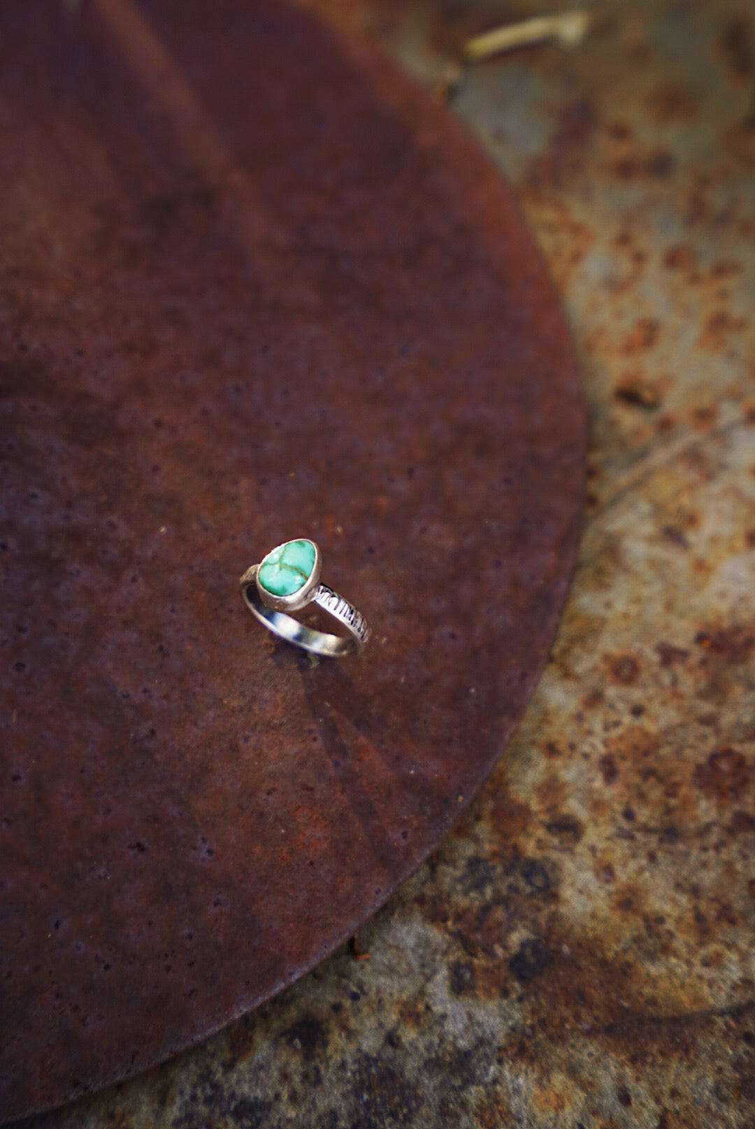 Emerald Valley Turquoise Stacker Ring - Size 9 1/4