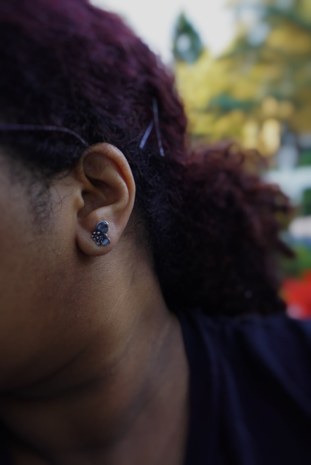 Casted Sedum Coral Reef Studs #2
