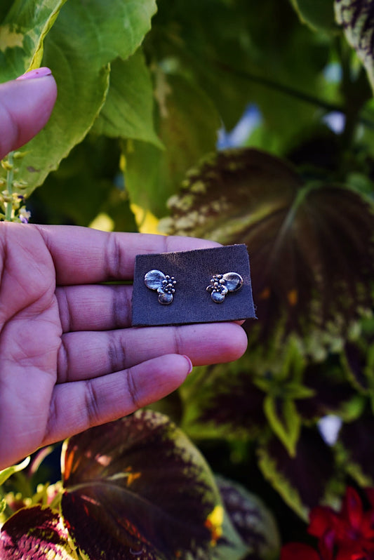 Casted Sedum Coral Reef Studs #2