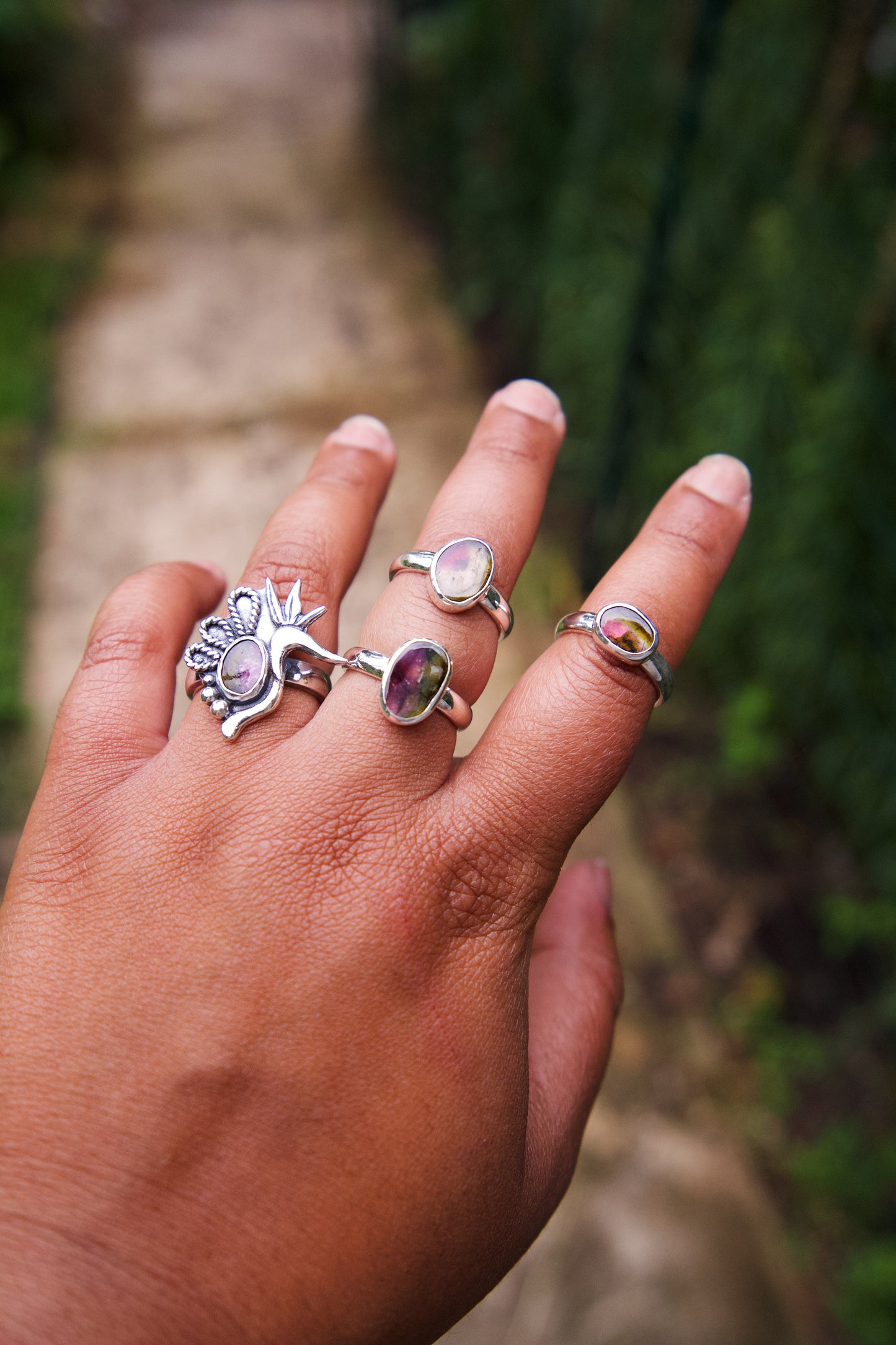 Tourmaline Stacker Ring - Size 8