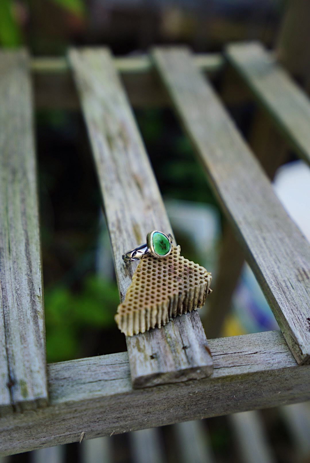 Sonoran Mountain Turquoise Stacker Ring - Size 7 1/2