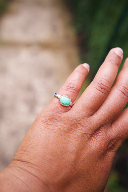 Make Art Not War Stacker Ring - Size 5.5
