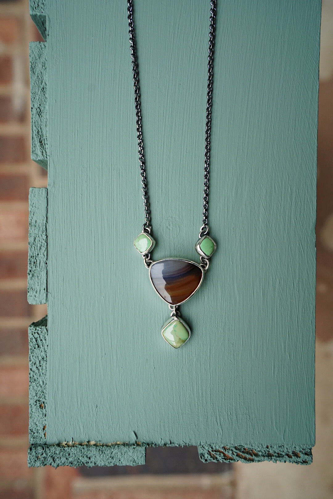 Ember & Moss | Montana Agate & Sonoran Turquoise Necklace