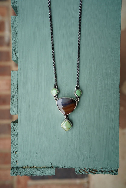 Ember & Moss | Montana Agate & Sonoran Turquoise Necklace