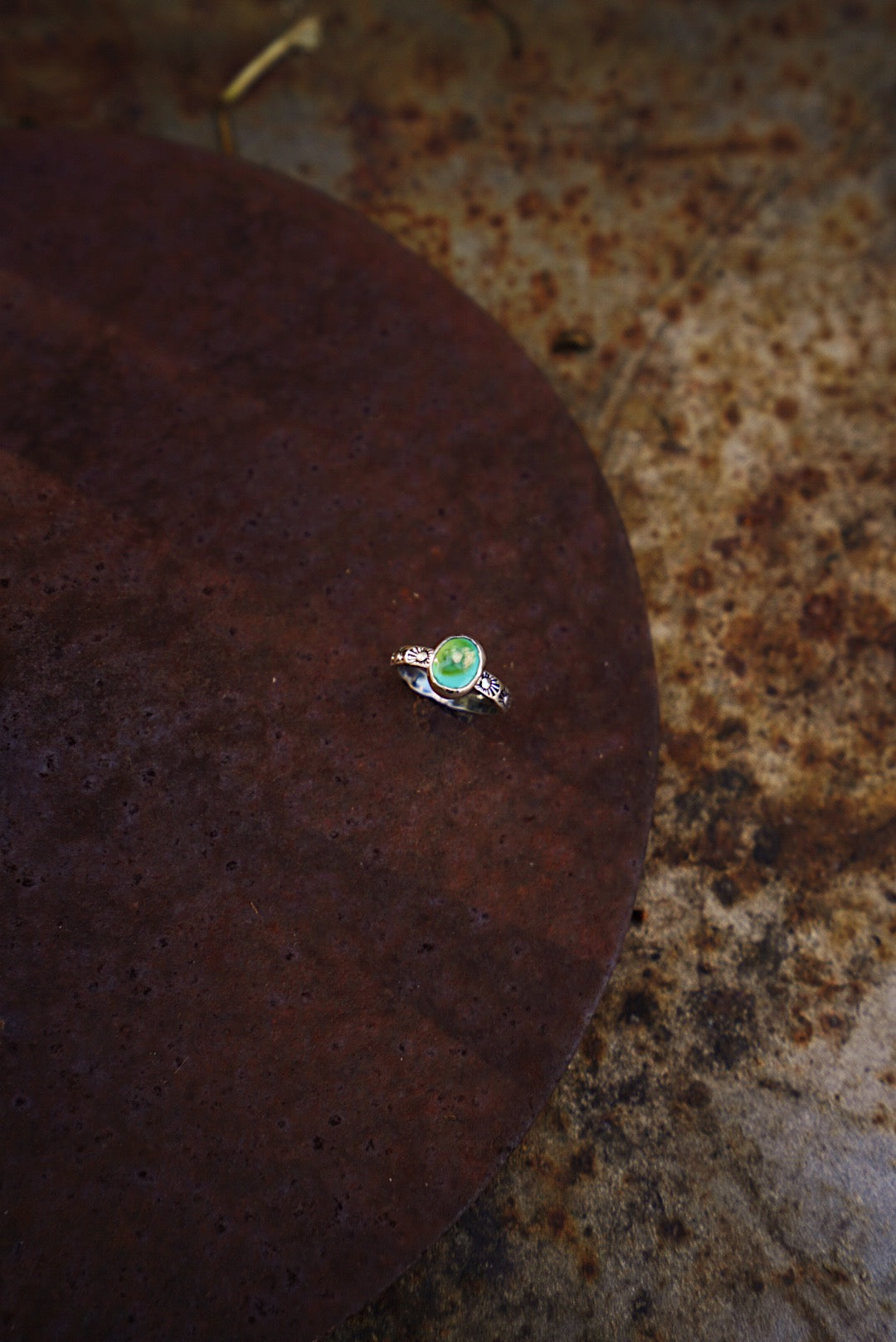 Sonoran Mountain Turquoise Stacker Ring - Size 7 1/2