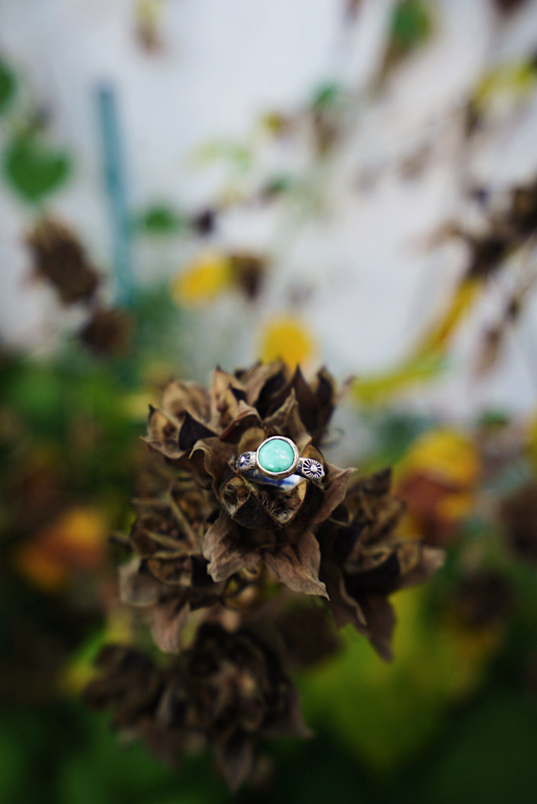 Emerald Valley Turquoise Stacker Ring - Size 5 3/4