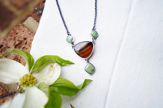 Ember & Moss | Montana Agate & Sonoran Turquoise Necklace
