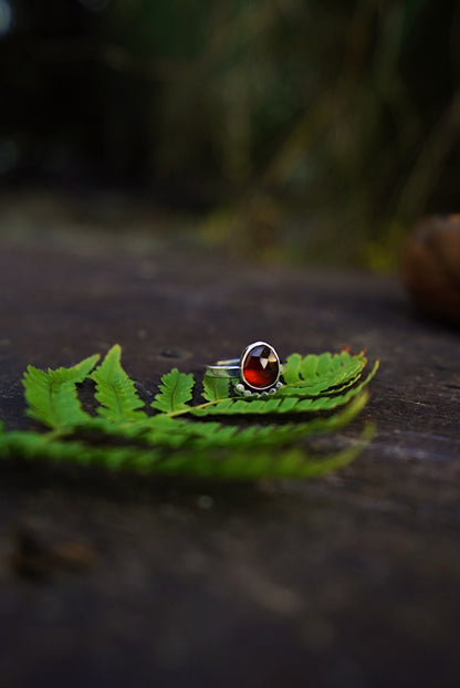 Garnet Stacker Rings - Sizes 8 & 9