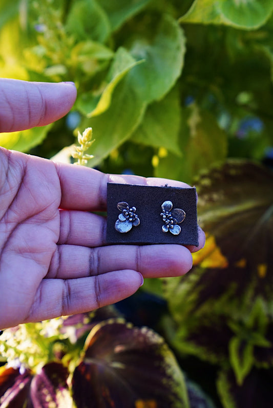 Casted Sedum Coral Reef Studs #1