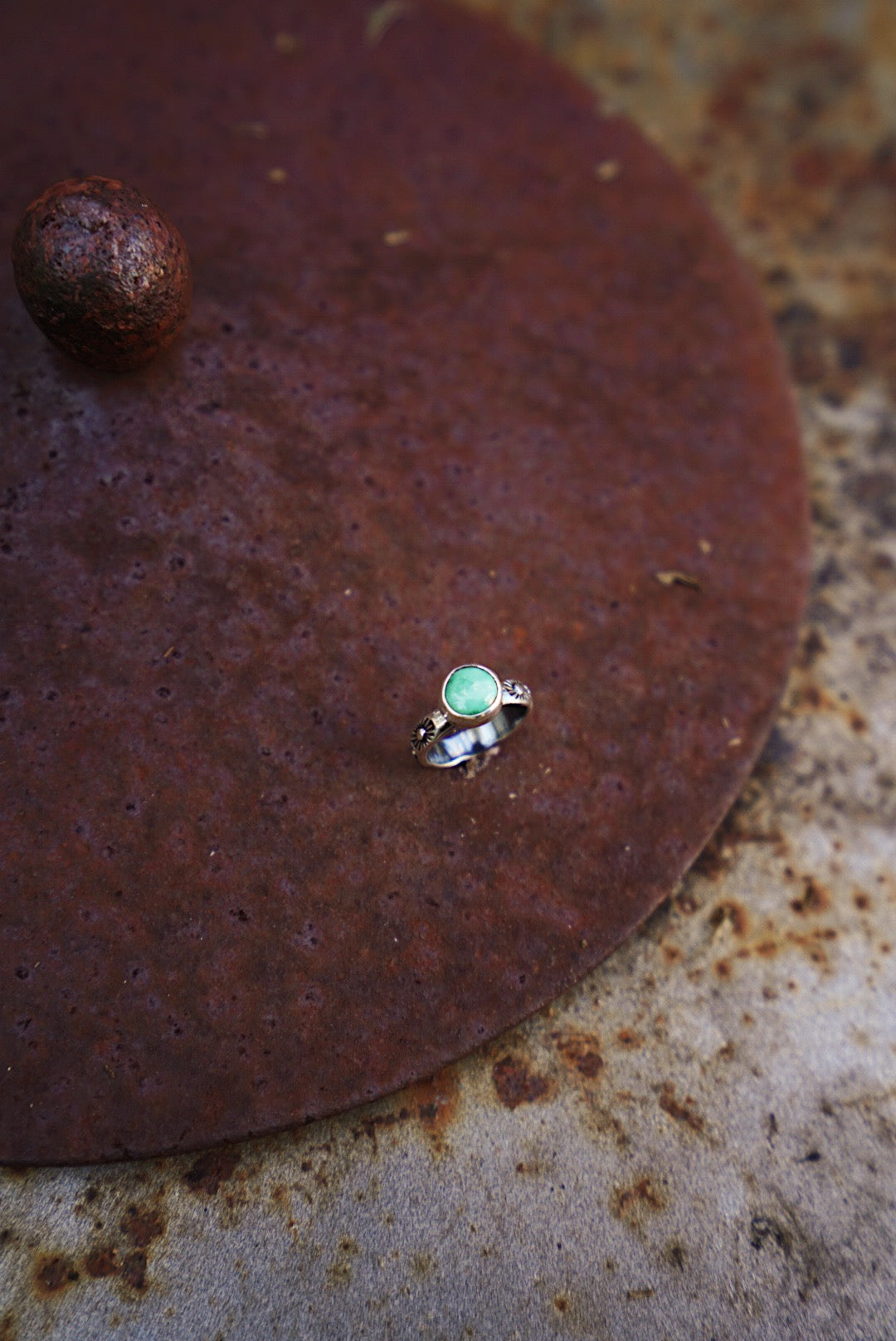 Emerald Valley Turquoise Stacker Ring - Size 5 3/4