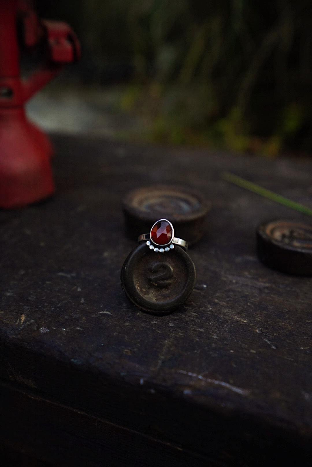 Garnet Stacker Rings - Sizes 8 & 9