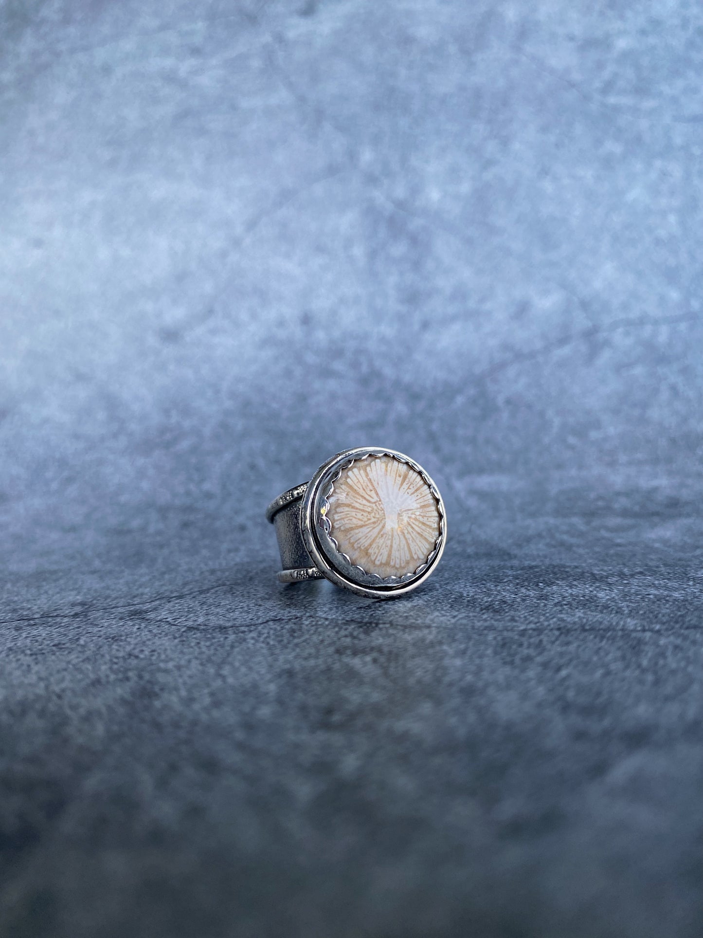 Size 7 -  Fossil Coral Ring