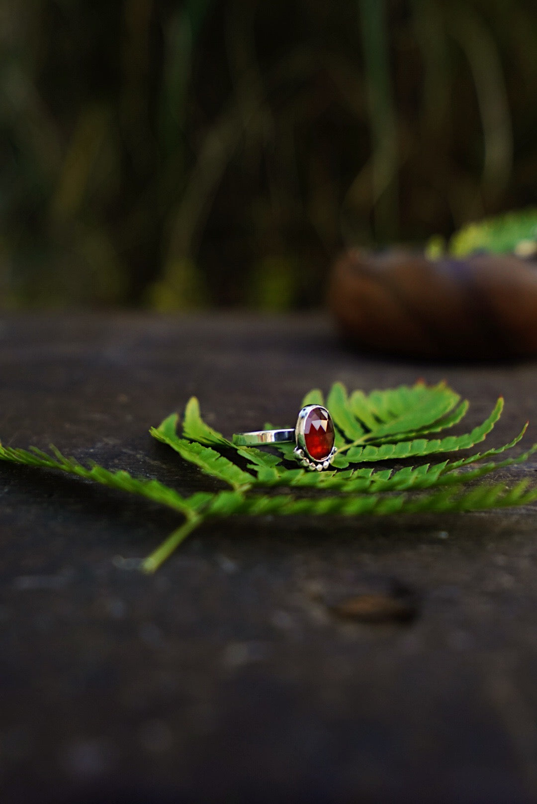 Garnet Stacker Rings - Sizes 8 & 9