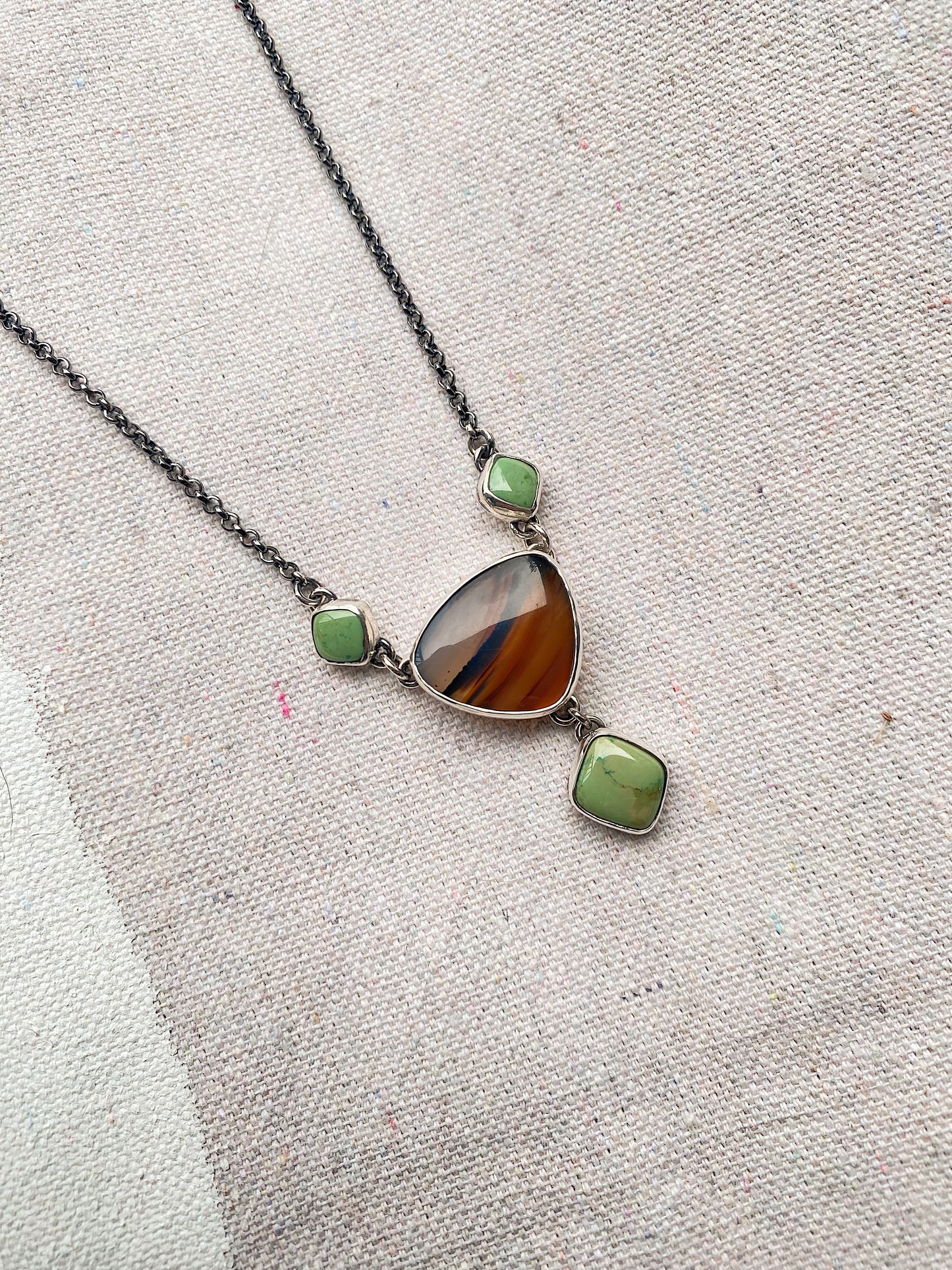 Ember & Moss | Montana Agate & Sonoran Turquoise Necklace