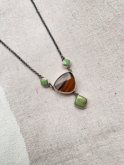 Ember & Moss | Montana Agate & Sonoran Turquoise Necklace