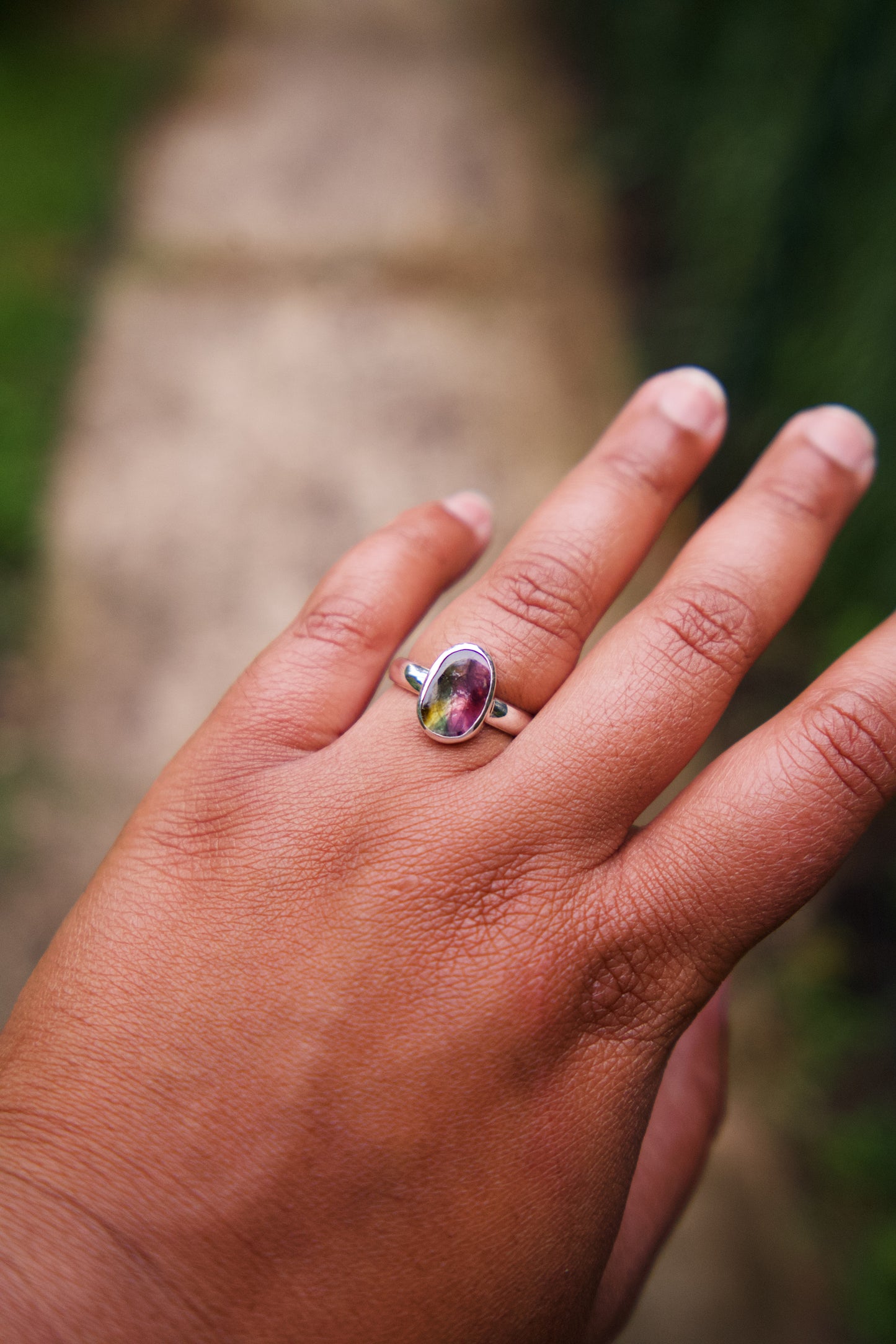 Tourmaline Stacker Ring - Size 8.5