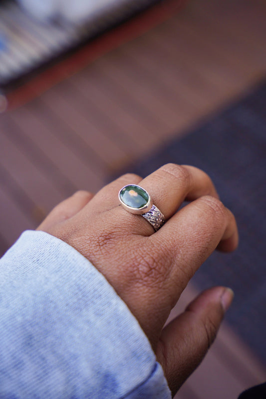 Ocean Jasper Ring - Size 8 3/4
