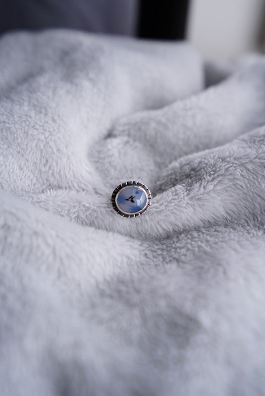 Winter Flight - Montana Agate Ring Sz 6 1/4
